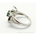 925 sterling silver Simulated Emerald CZ Ring